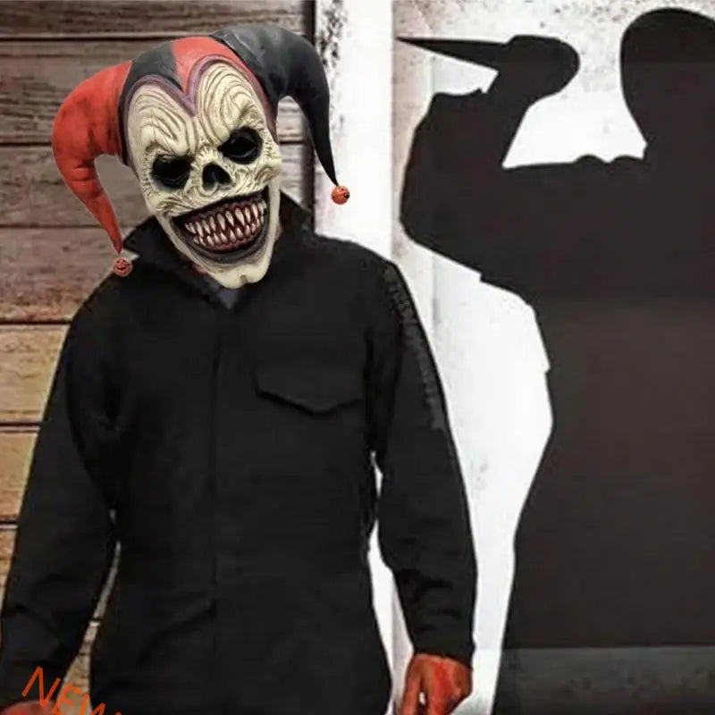 Latex Clown Mask with Adjustable Eye Cutouts