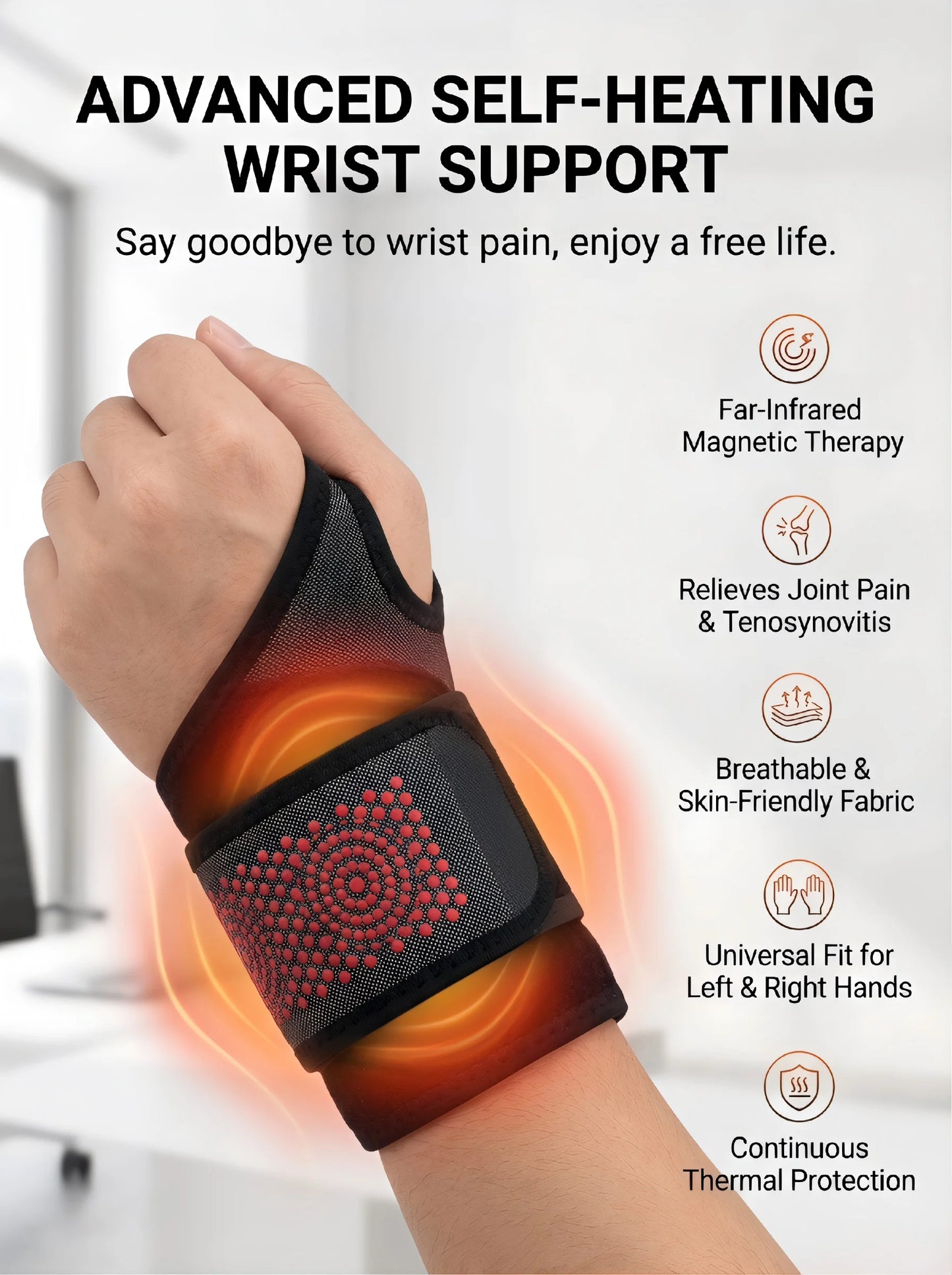 Adjustable Compression Wrist Support Brace