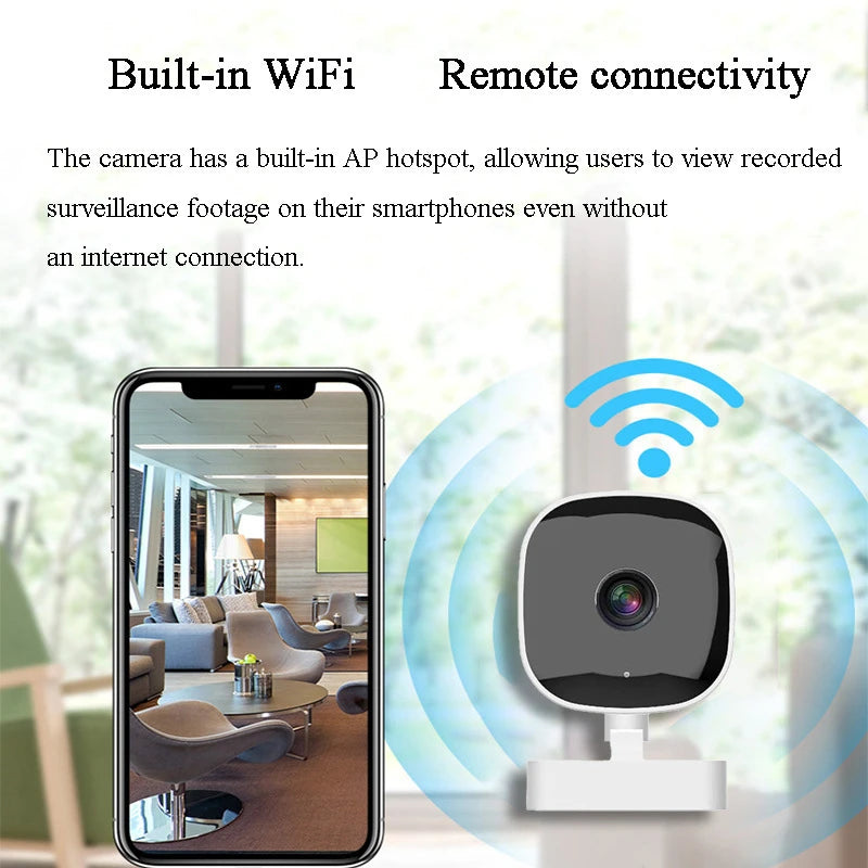 Smart Mini 4K Security Camera Full Color Night Vision
