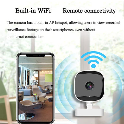 Smart Mini 4K Security Camera Full Color Night Vision