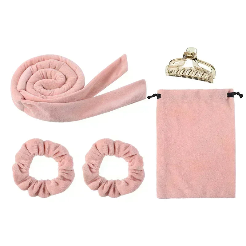 Woman Heatless Curling Rod Headband Lazy Hair Curler