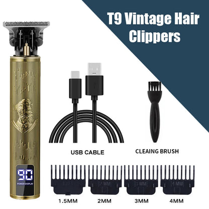 T9 Electric Hair Trimmer/Accessories | USB Professional Shaver