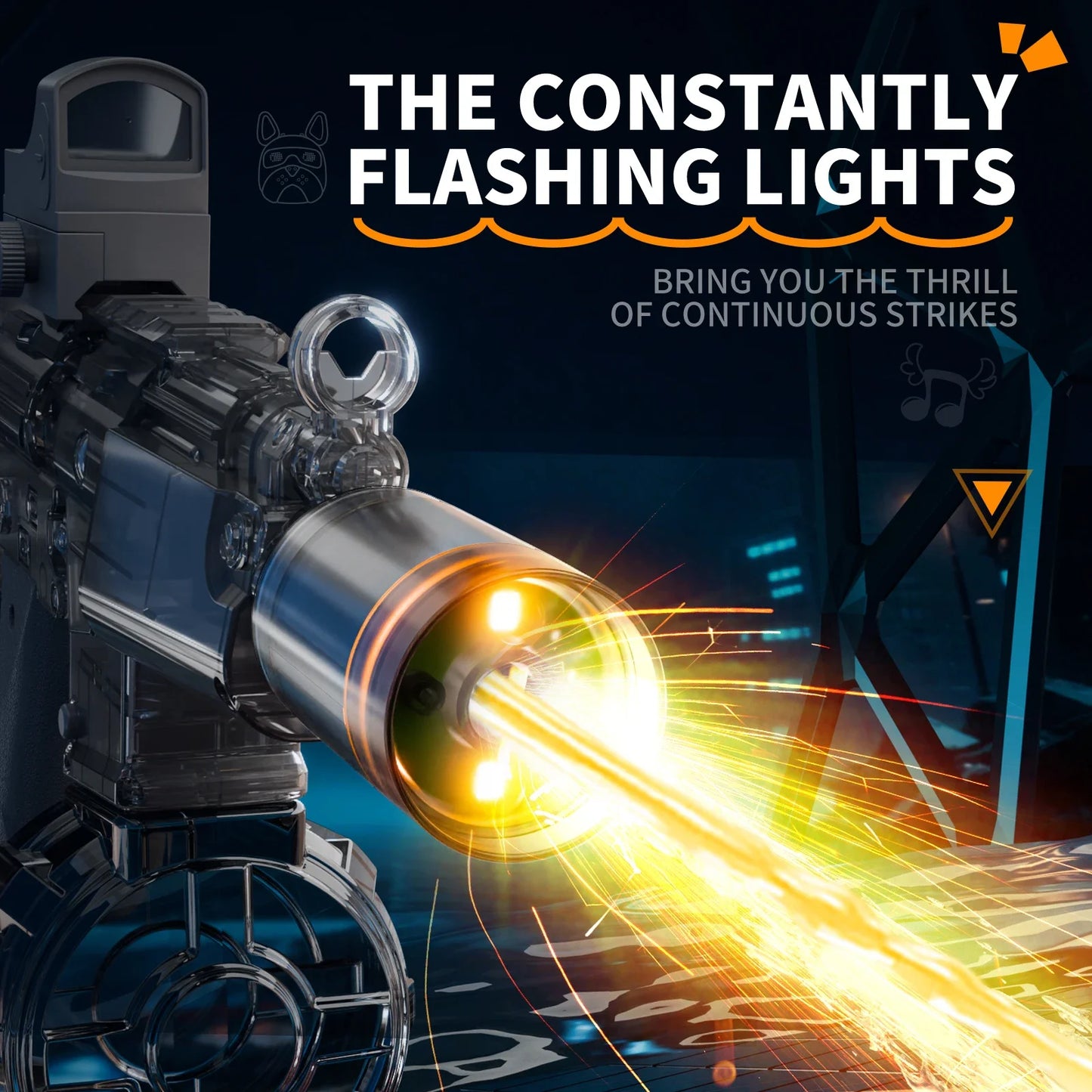 Simulated Firing and Recoil Electric Water Gun Toys Children