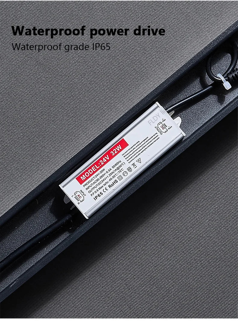 Modern Waterproof Outdoor Long Strip LED Wall Light