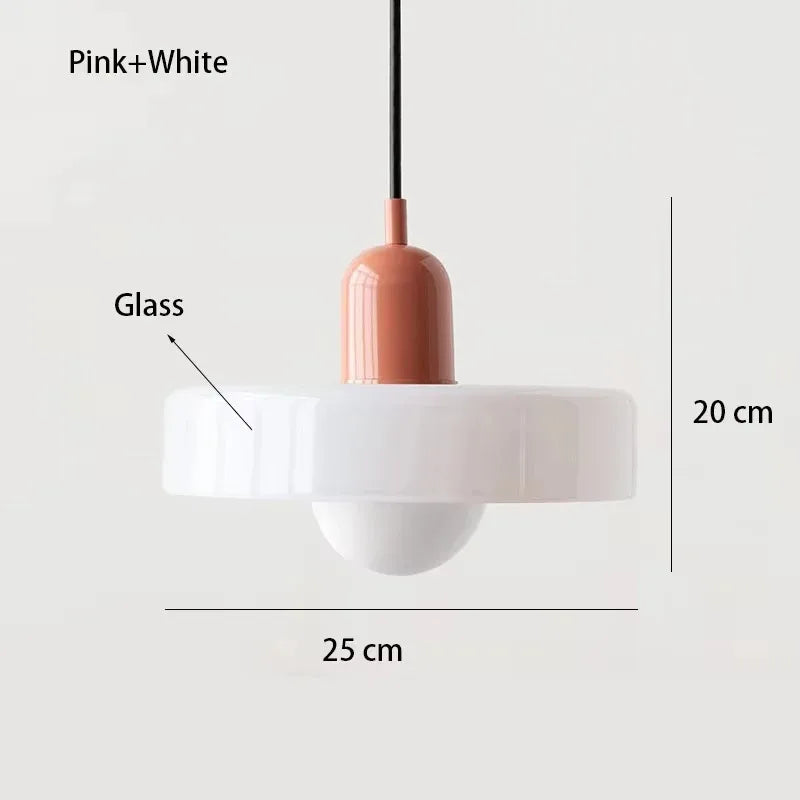 Nordic Retro Glass Pendant Lamps Indoor E27 LED Chandelier