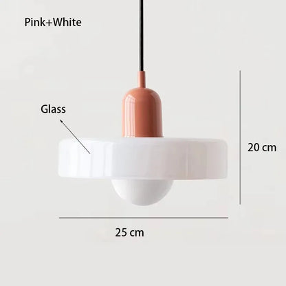 Nordic Retro Glass Pendant Lamps Indoor E27 LED Chandelier