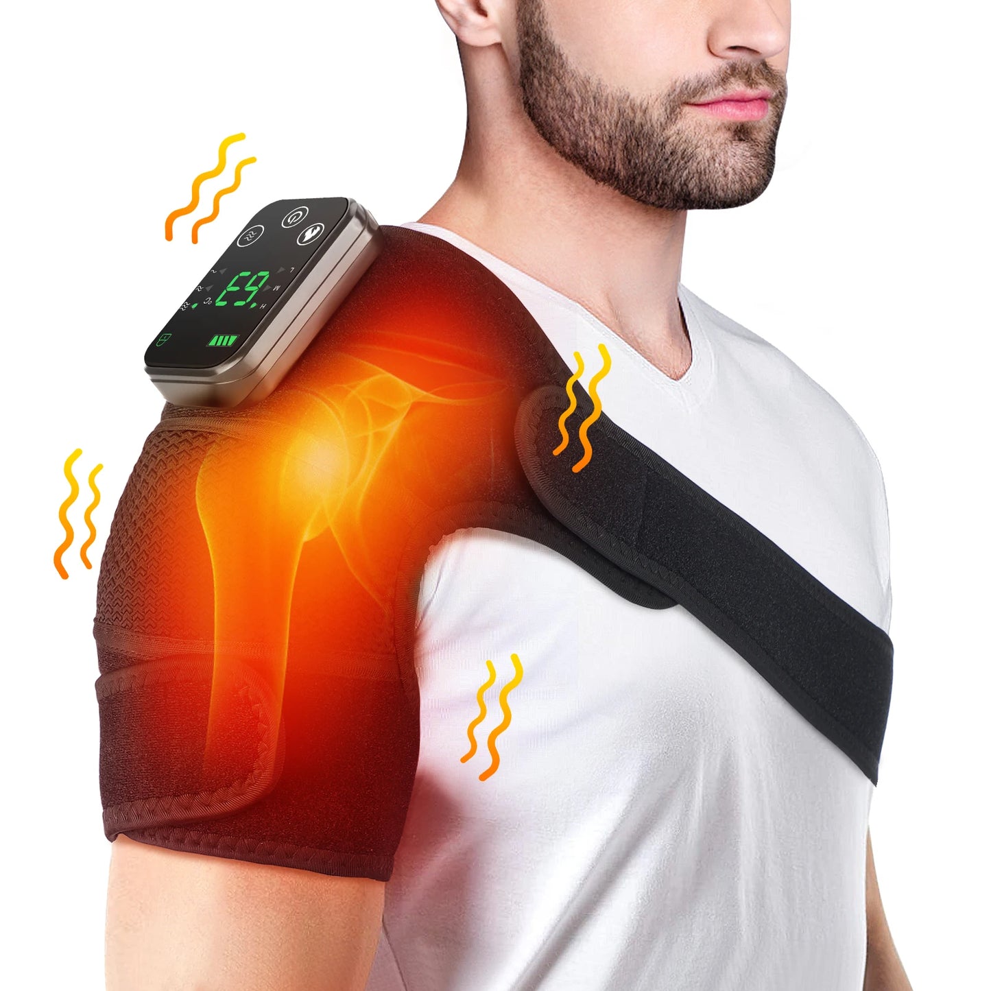 Electric Shoulder Massager Heating Pad Vibration Massage