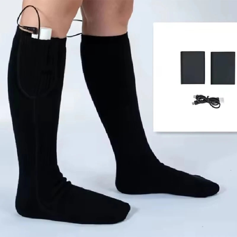USB Rechargeable Electric Heated Socks 3 Heating Modes