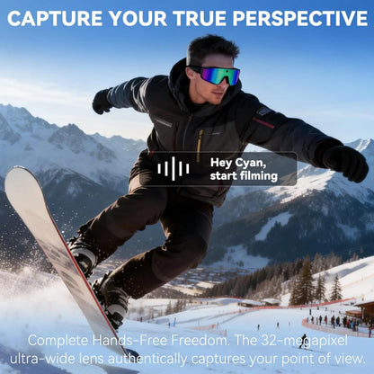 AI Smart Glasses 800W HD Anti-shake Camera Action Capture
