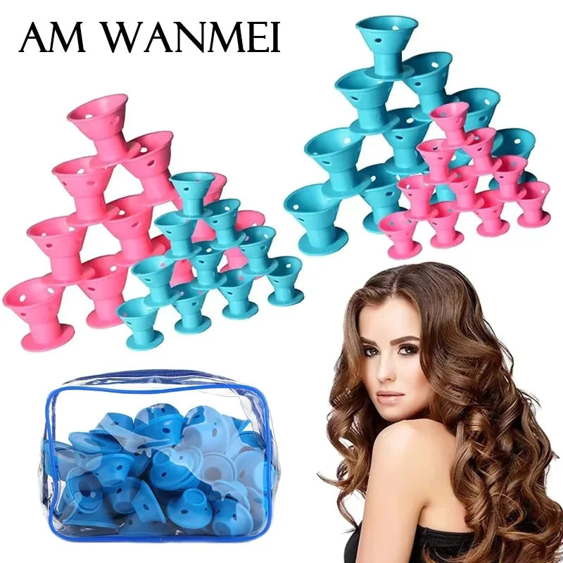 Soft Rubber Silicone Heatless Hair Curler Hair Styling