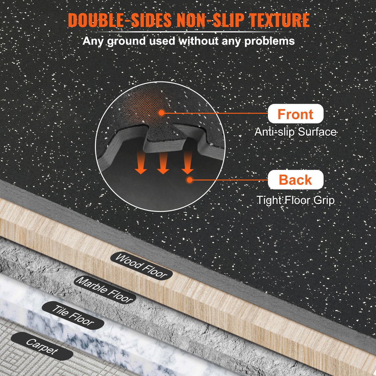 SucceBuy 25/12/6 PCS 1/2 in Thick Gym Floor Mats