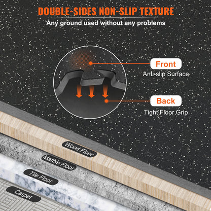 SucceBuy 25/12/6 PCS 1/2 in Thick Gym Floor Mats