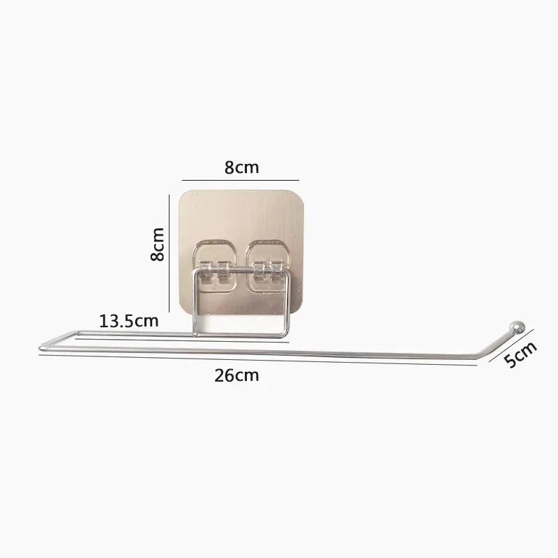 Adhesive Toilet Paper Holder Stainless Steel Wall Mount