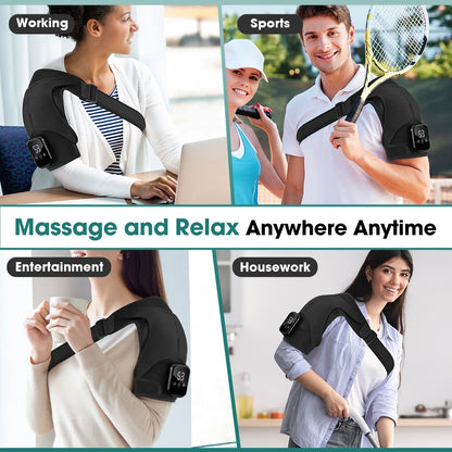 Electric Shoulder Massager Heating Pad Vibration Massage