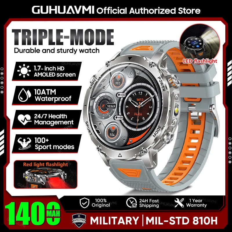 New TANK Ultra 1400mAh Battery Military Smart Watch