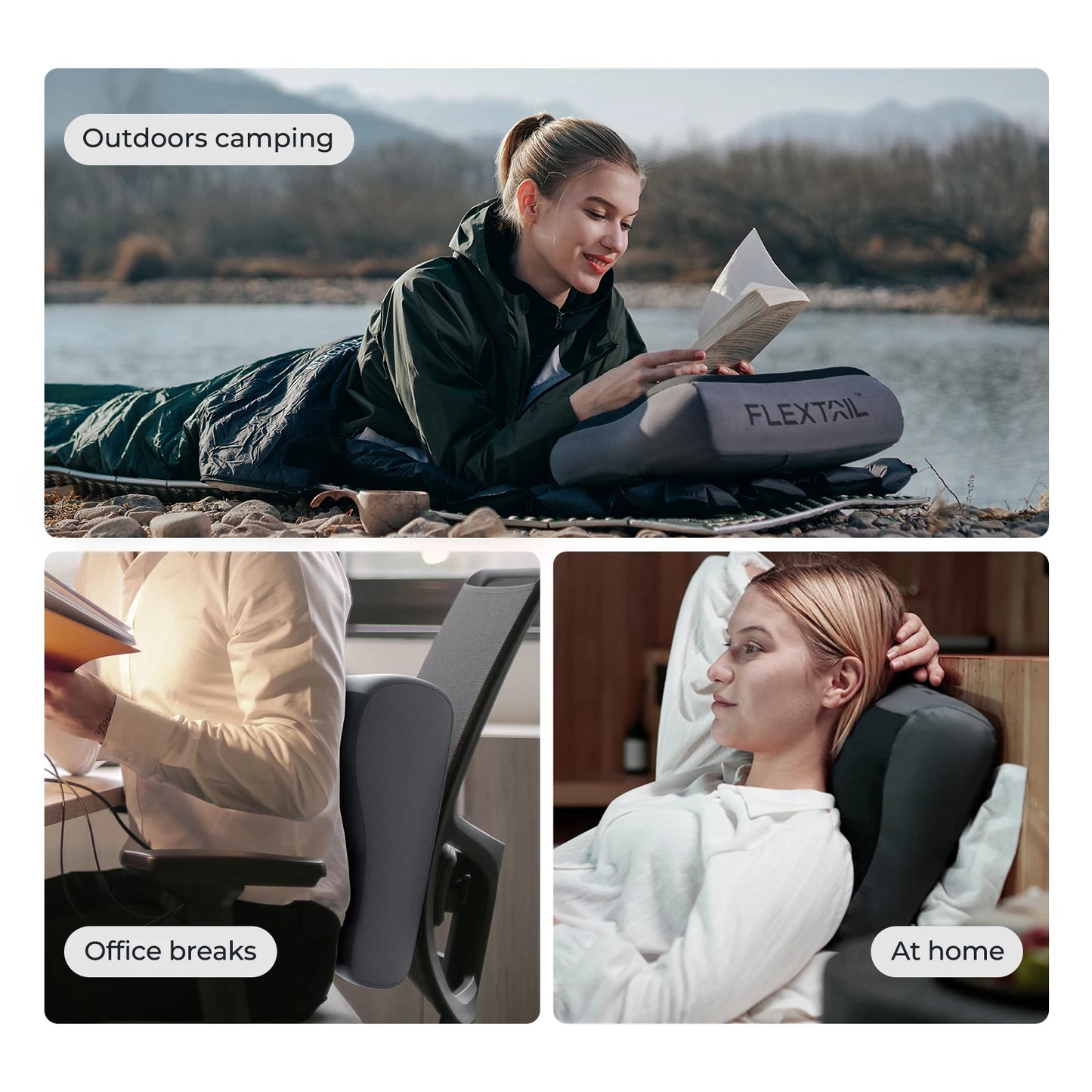 Inflatable Camping Pillow, Ergonomic Pillow