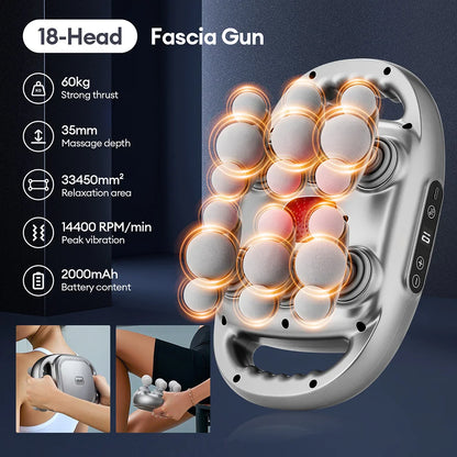 42-Heads Fascia Gun High-Frequency Vibration Body Massage