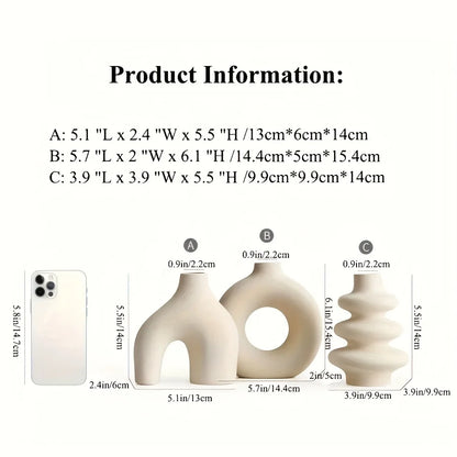 Bohemian ceramic vase set decorative vase ornaments