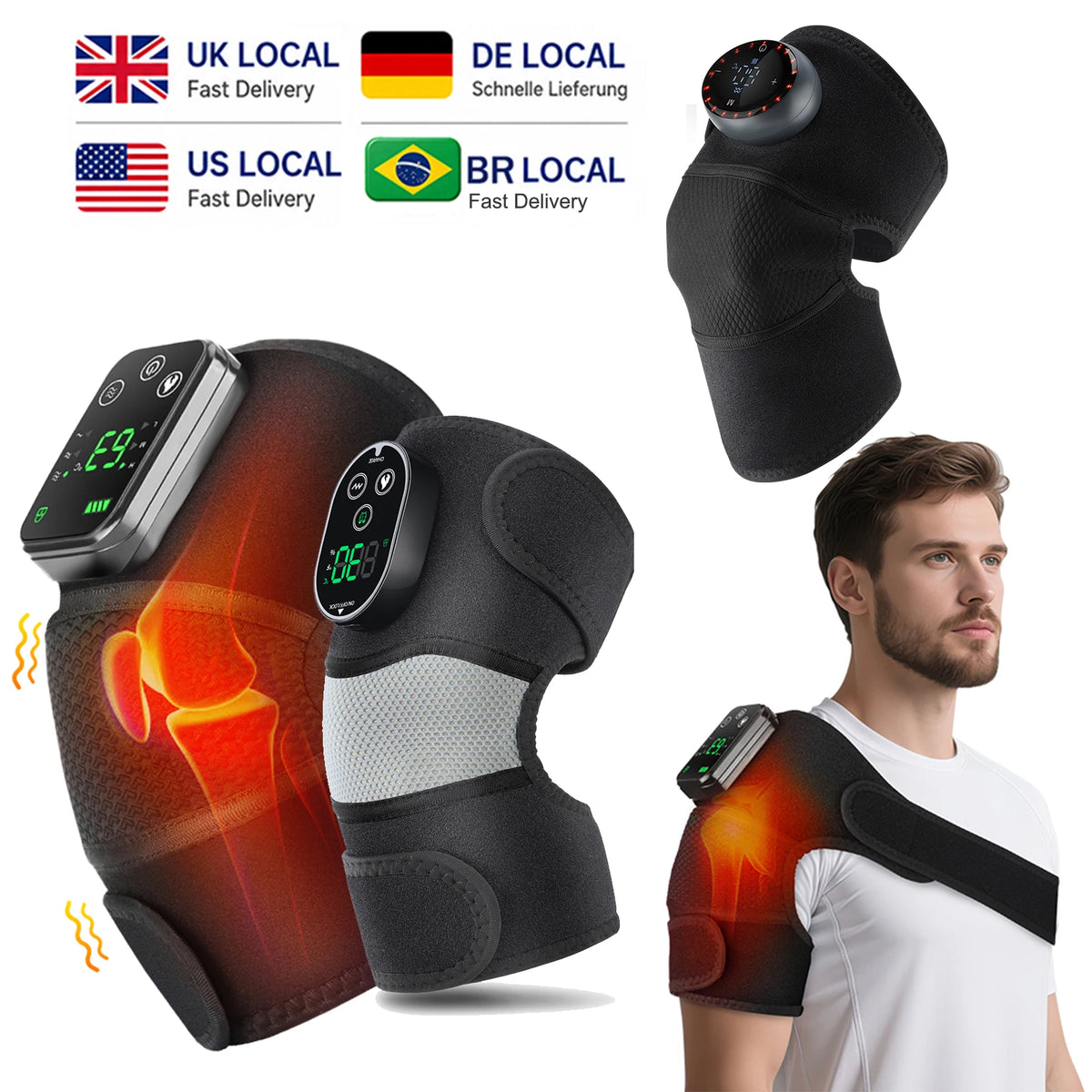 3-in-1 Heated Vibration Knee Massager