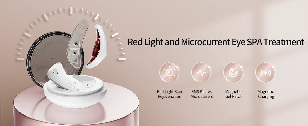 EMS Redlight Eye Massage and Stainless Steel Cooling Eye Pad