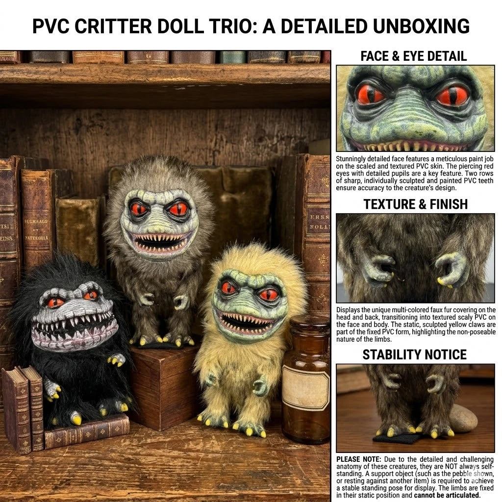 Critters Monster Doll Figurine Realistic Movie Alien