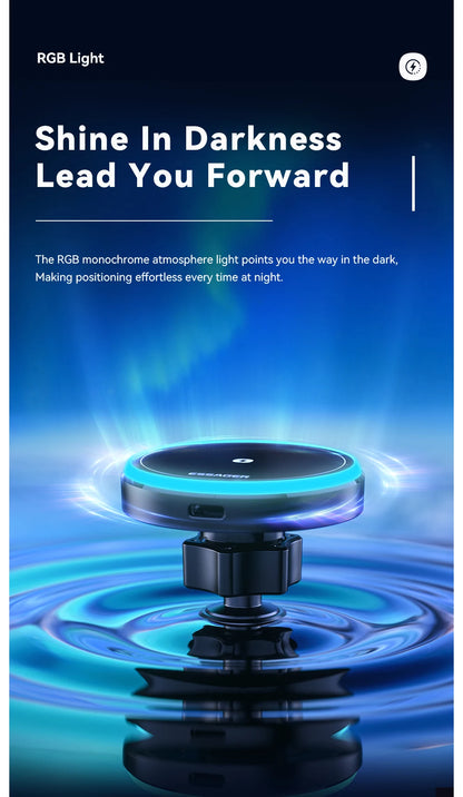 Essager Magnetic Car Phone Holder 15W Wireless Charger Stand
