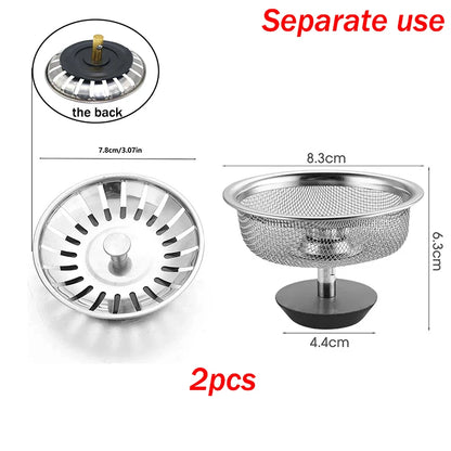 Kitchen Sink Stainless Steel Filter Sewer Mesh Strainers