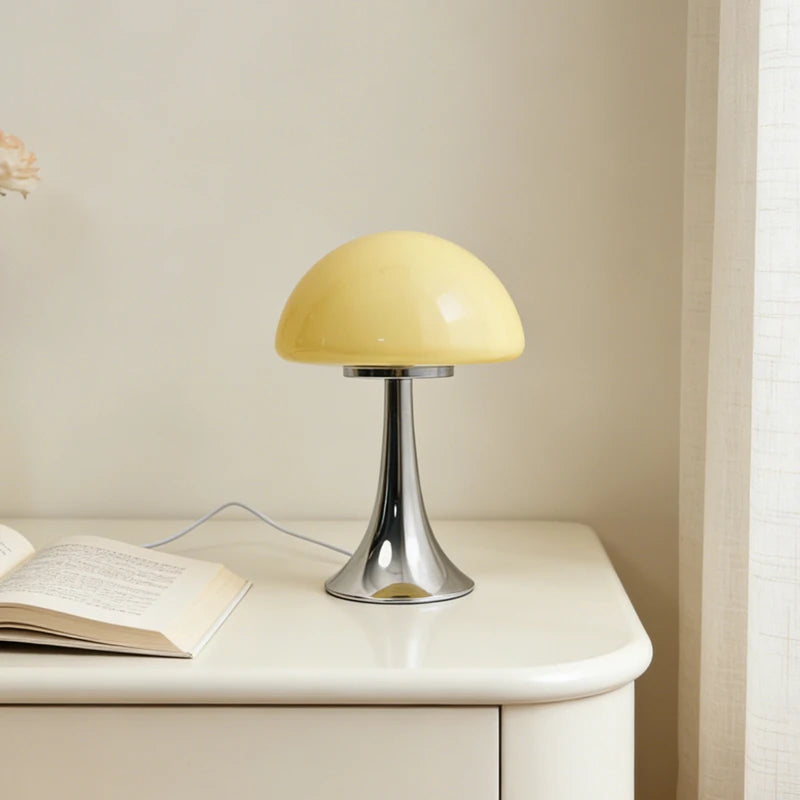 Jellyfish Dome Glass Table Lamp Coastal Modern Bedside