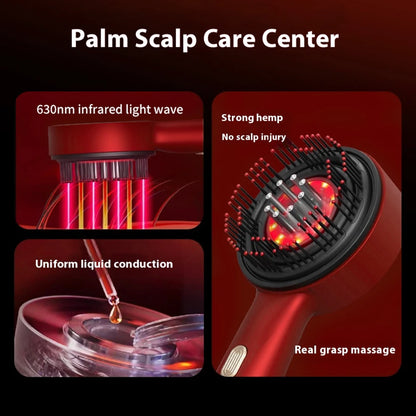 Electric Massage Comb Vibration Red Light Therapy Hair Growth