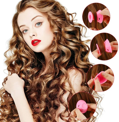 Soft Rubber Silicone Heatless Hair Curler Hair Styling