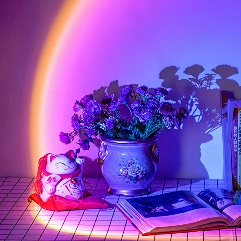 USB Room Photo Atmosphere Light Sunset Projection Lamp
