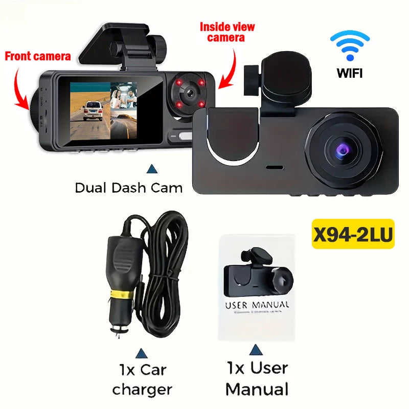 NEW 1080P HD WIFI 2/3Camera Dash Cam For Car Camera