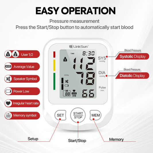 Blood Pressure Monitor Tensiometer Digital BP Measuring