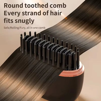 Wireless Hair Straightener Brush 2 in 1, Cordless Straightening