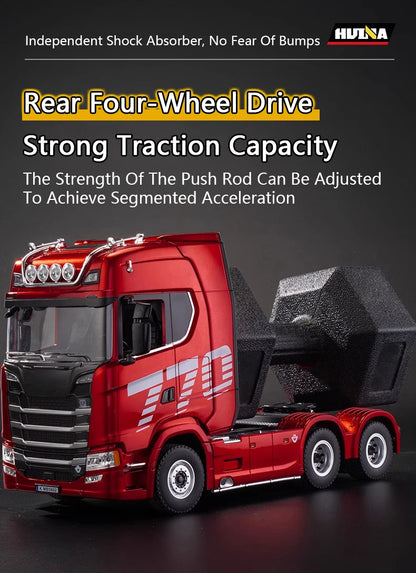 HUINA 1501 770S Alloy Tractor 19CH RC Truck 1/18 2.4G remote