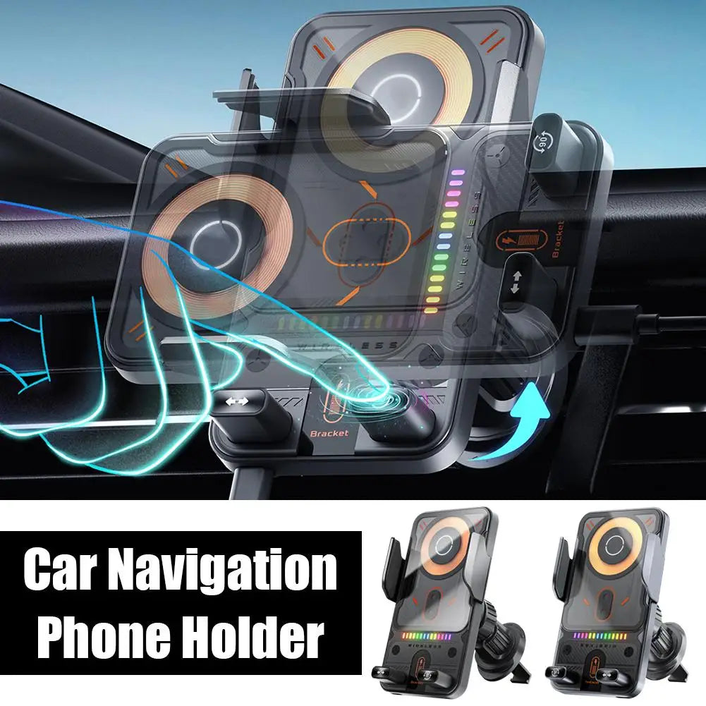 Car Wireless Charger Magnetic Auto Car Holder Phone Mount
