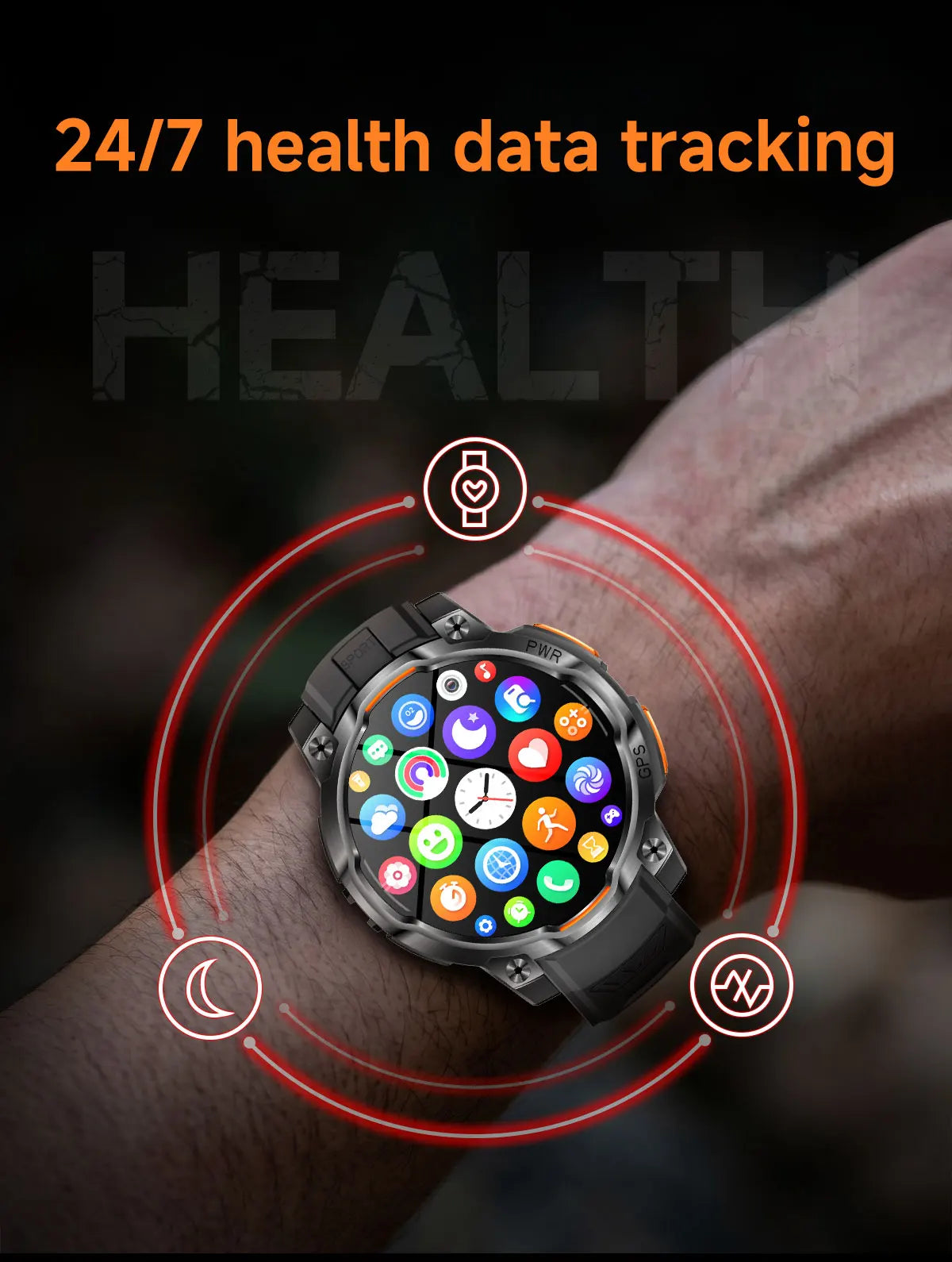 New GPS Map Smart Navigation Watch 1200mAh Battery