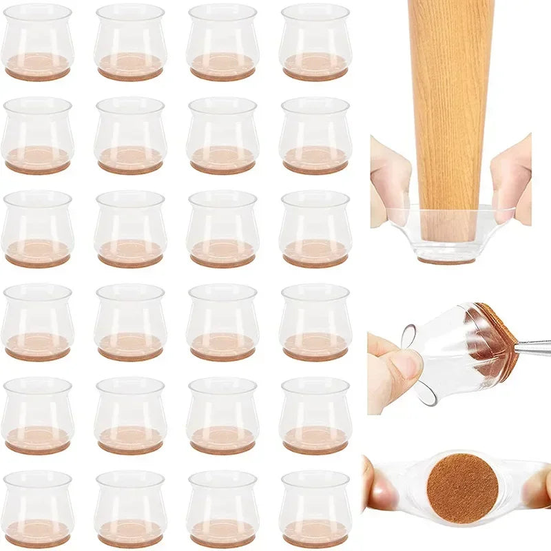 Chair Leg Caps Silicone Feet Protector Pads Furniture