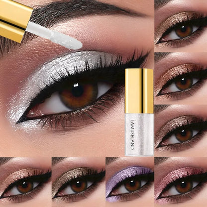 Pearly Liquid Eyeshadow Natural Smokey Silver Shimmer
