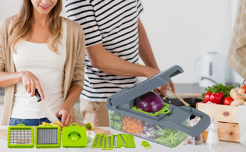 Vegetable Chopper Dicer Set Effortless Onion Tomato Cutter
