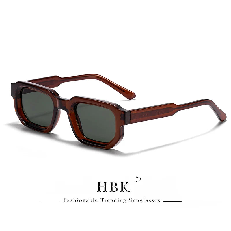 HBK Vintage Polygon Sunglasses for Men Small Frame