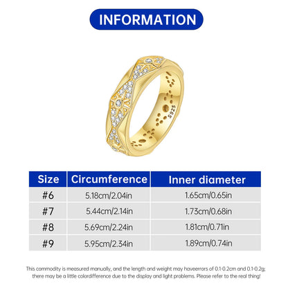 925 Sterling Silver Three-Ring Stackable Ring for Women