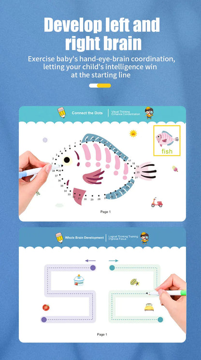 34-Page Children's Reusable Workbook Set
