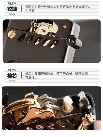 Zorro Kerosen Lighter Cyber Mecha Transparent Bin Rocker