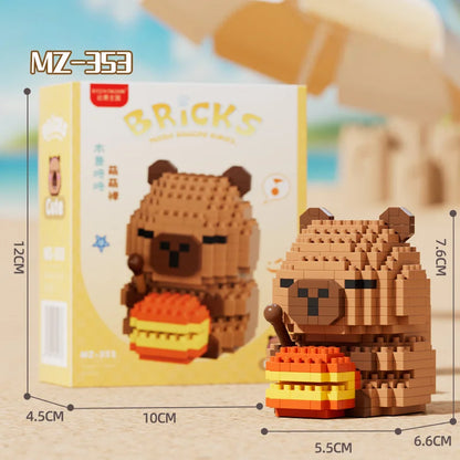 Cute doll Kapi Capybara Bala creative building blocks