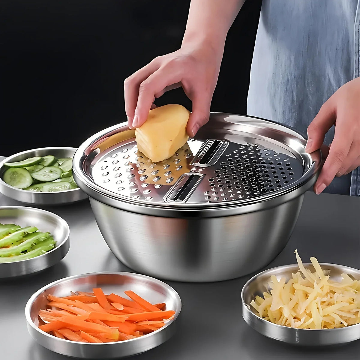 Set Vegetable Slicer Stainless Steel Slicer