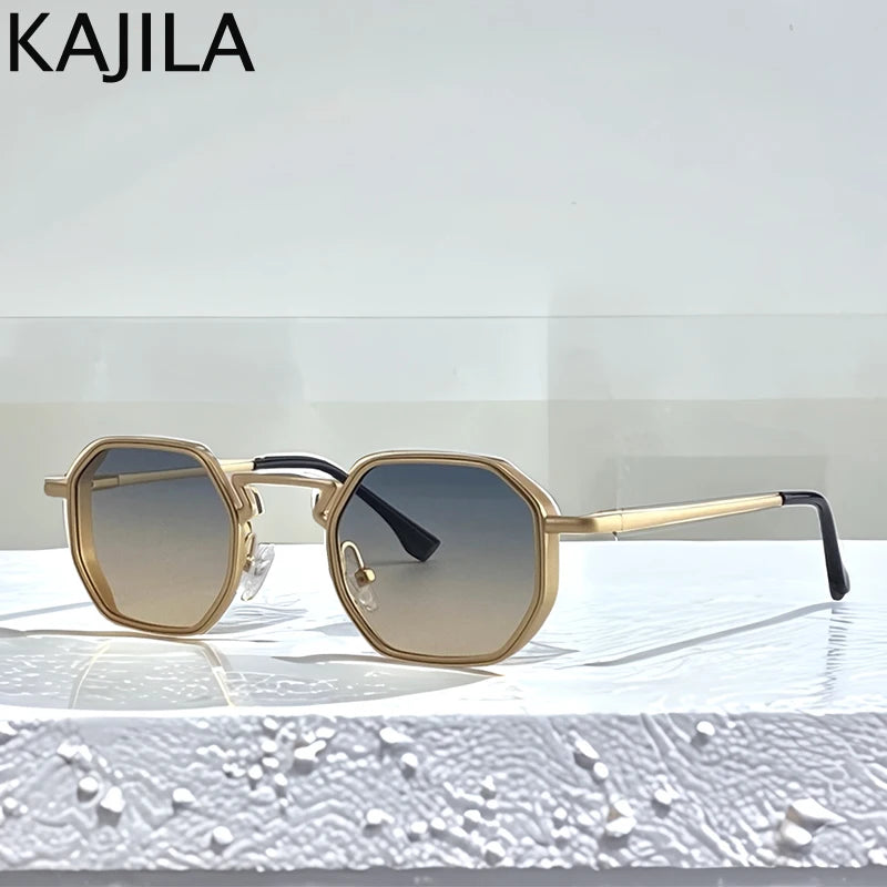 Small Frame Hexason Steampunk Sunglasses Men