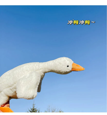 90-190cm Lovely Big White Goose Throw Pillow Plush Toy