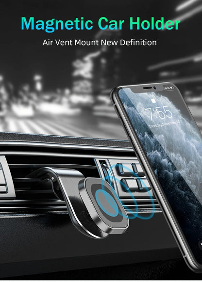 Universal Phone Holder Clip Car Air Vent Magnetic Mount Holder