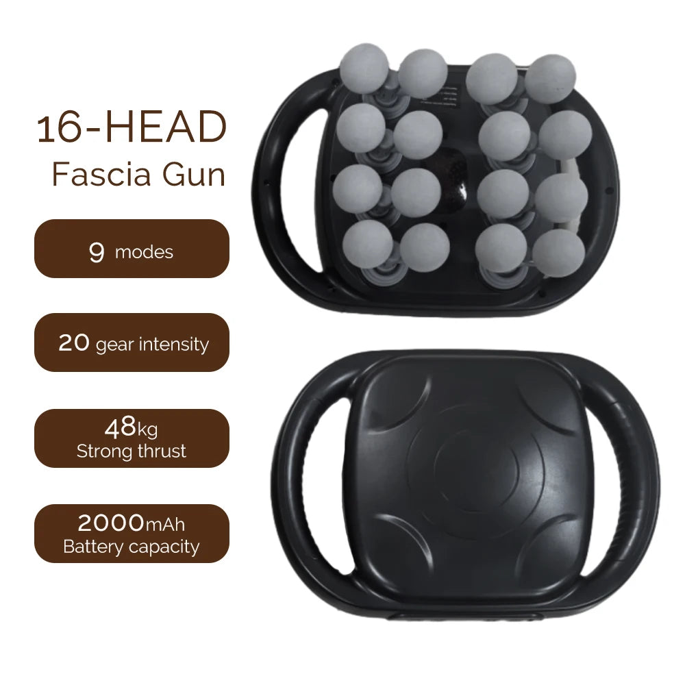 42-Heads Fascia Gun High-Frequency Vibration Body Massage